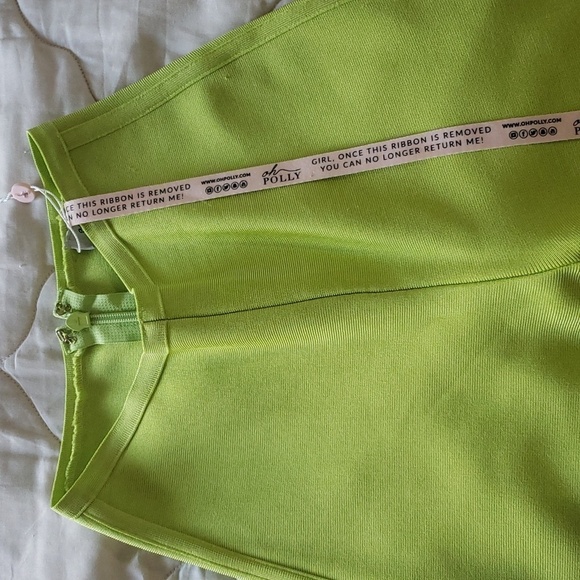 Oh polly batch a lime small regular high waisted flare pants NWT - Picture 3 of 14